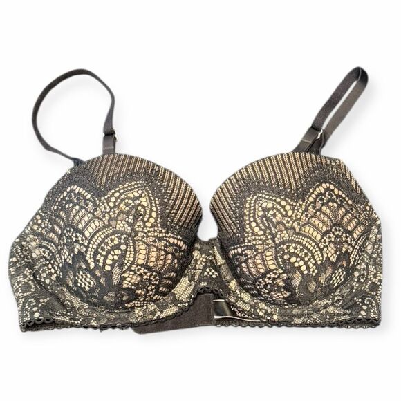 VICTORIA’S SECRET Dream Angels Women’s Black Lace Lined Demi Bra Size 32D - Picture 1 of 5